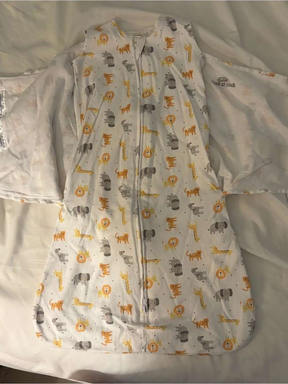 HALO 100% Cotton Sleepsack Swaddle 3 Way Adjustable Wearable Blanket Small
